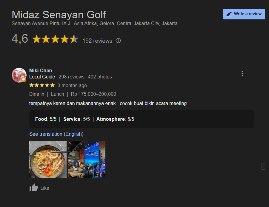 Restoran Fine Dining yang tempatnya keren dan makanan enak- Midaz Restaurant and Lounge by LDS Group